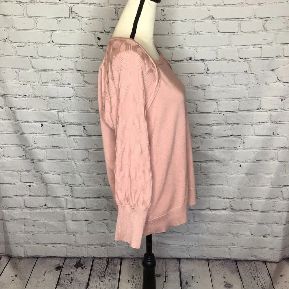 Cable & Gauge Dusty Pink Pullover Sweater XL